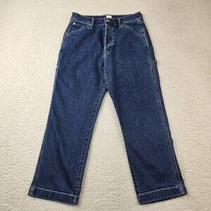 Gap 1969 Jeans Women's 6 Carpenter Button Fly Utility Blue Denim Workwear
